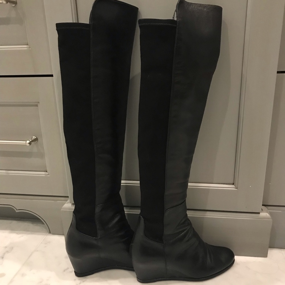 Stuart Weitzman Leather over the knee Semi Boots